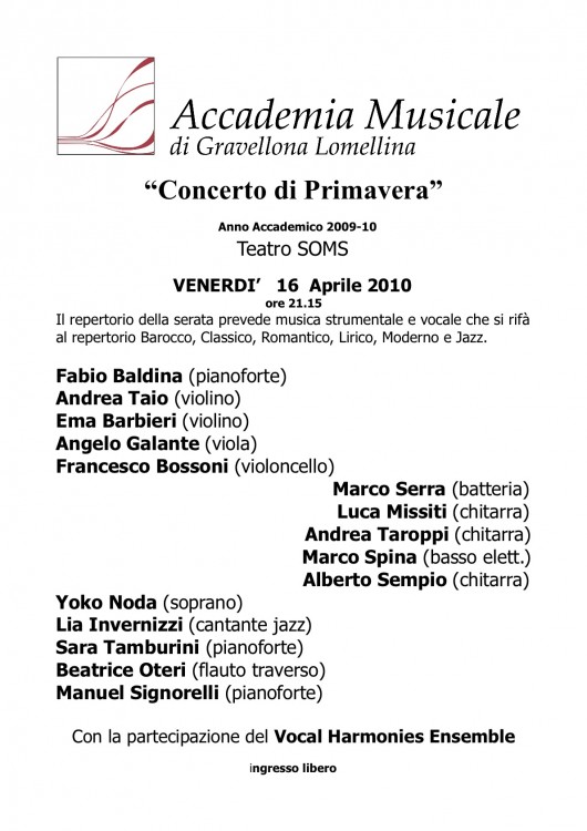 Concerto Primavera 2010-Accademia